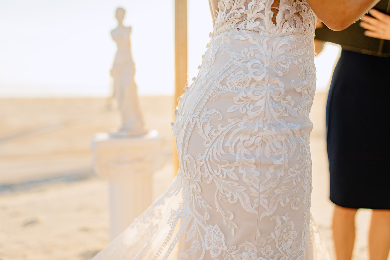 grecian beach wedding dress Grecian Plunging Neckline A-Line Tulle Wedding Dress With Low-V Back A –  DorrisDress main image 0